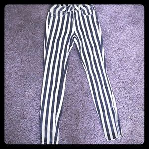 High waisted striped Bullhead denim jeans